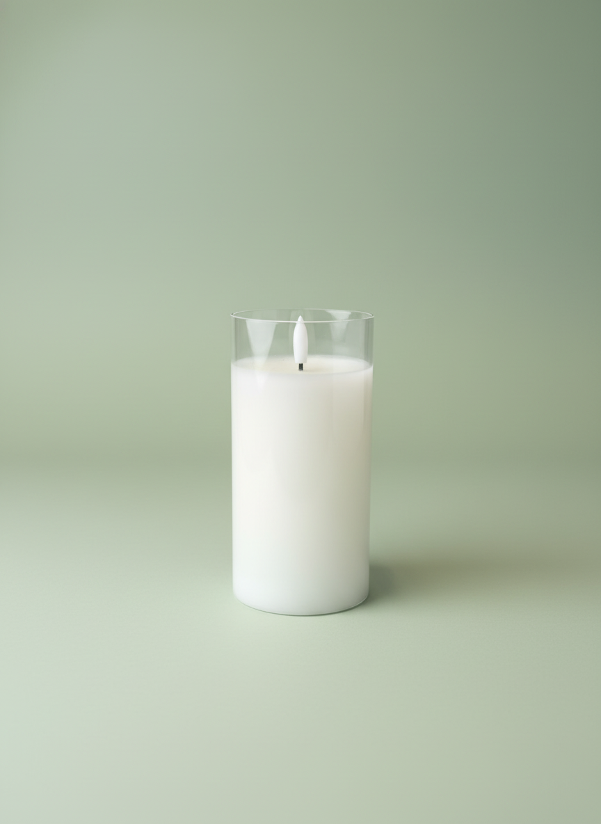 6” Flameless Wicker Candle