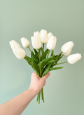 Real Touch Tulips White