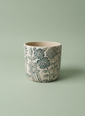 Large Blue Floral Planter