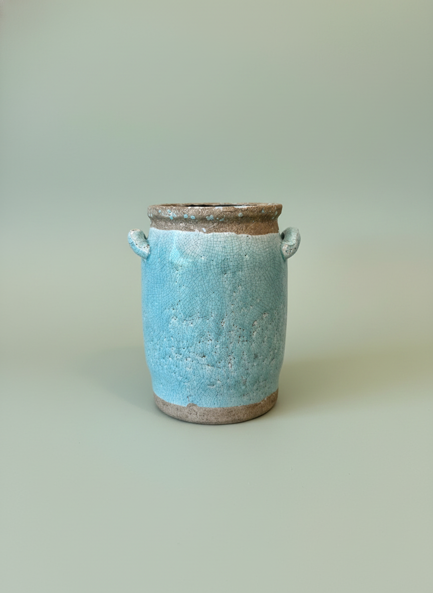 Turquoise Terracotta Vase