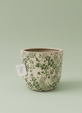 Extra Large Green Floral Planter