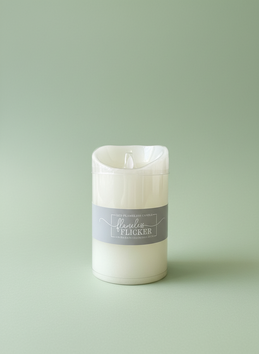 Large Flameless Flicker Candle