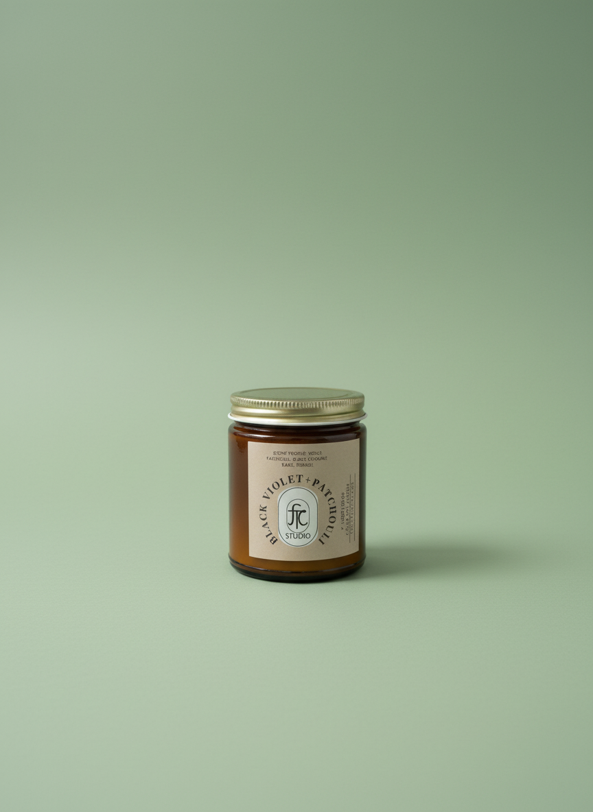 FTC Studio Black Violet & Patchouli 7.15oz Candle