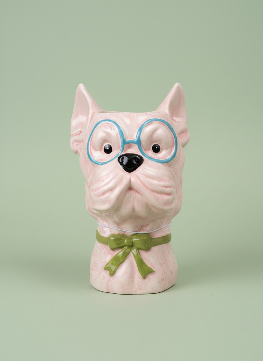 Dapper Dog Vase
