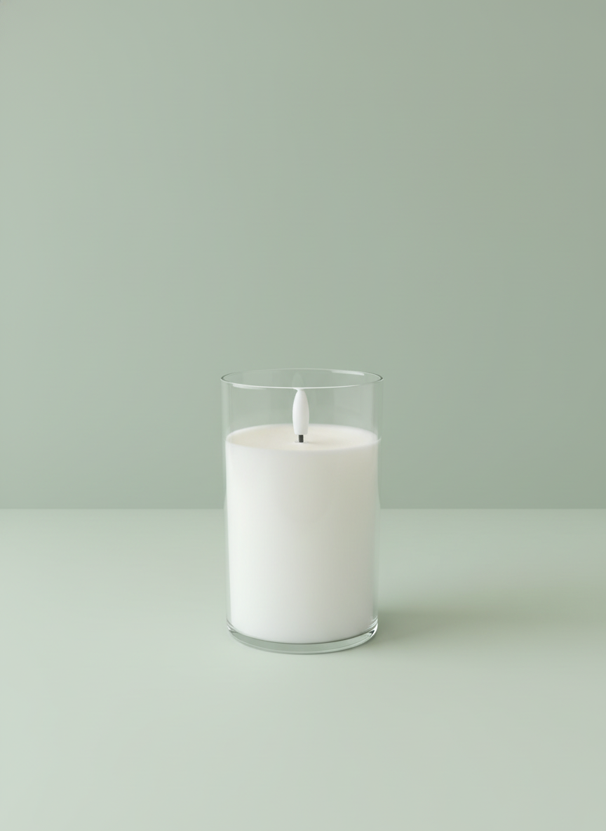 5” Flameless Wicker Candle