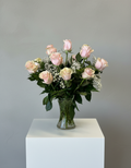 Dozen Pink Rose’s Vased