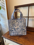 Indigo Garden Quilted Tote